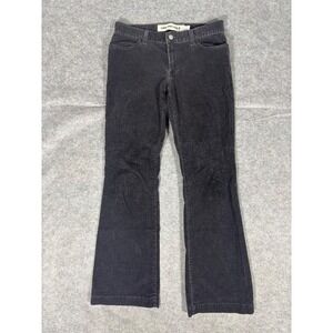 GAP Long and Lean Stretch Corduroy Flare Jeans Black Women's Size 6 Regular